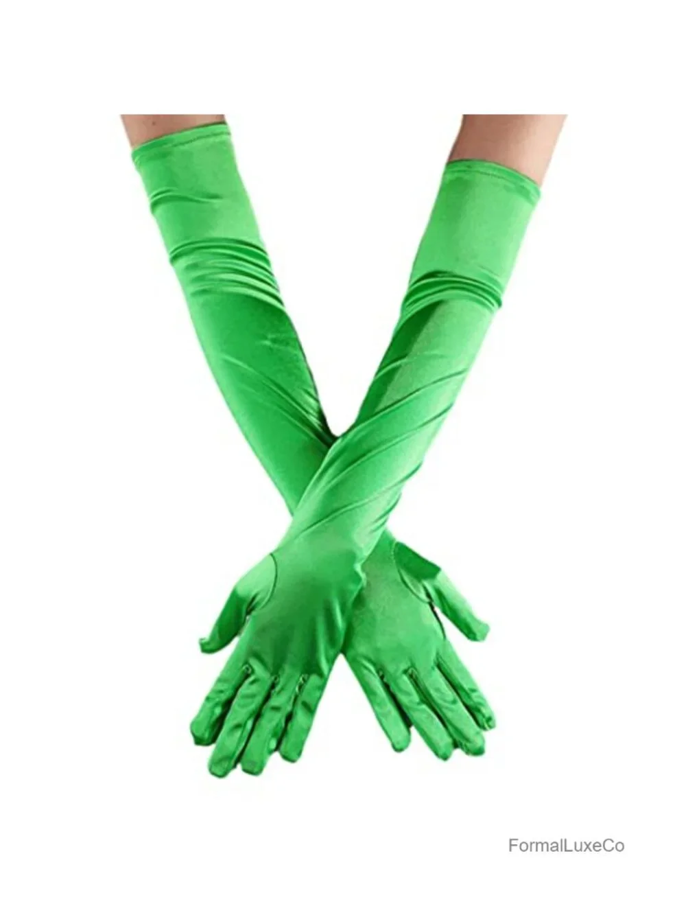 Elbow Length Satin Opera Gloves Women Vintage Party